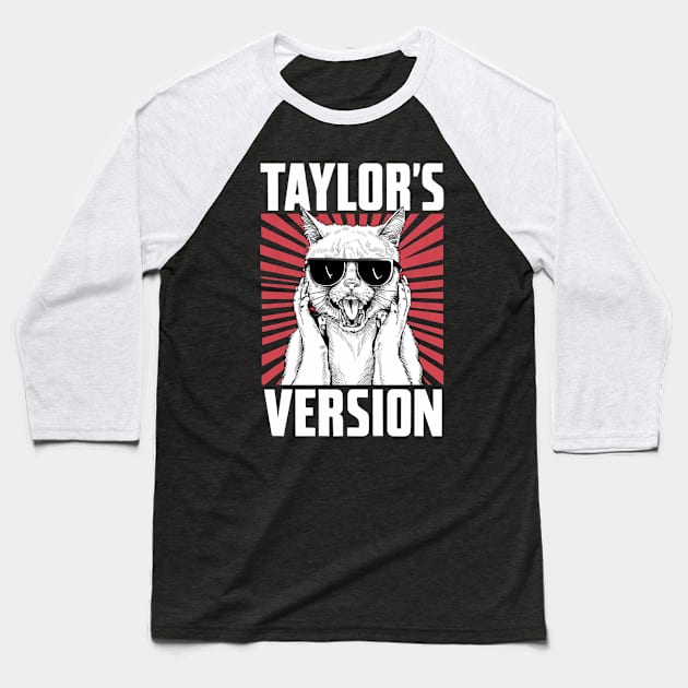 death metal taylors cat version Baseball T-Shirt by Aldrvnd